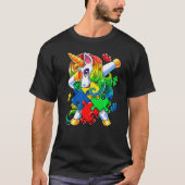Autism Awareness Dabbing Unicorn Puzzle Piece For  Tシャツ (正面)