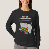 Autism Awareness Dad Accept Proud Autism Son Dad E Tシャツ (正面)