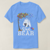 Autism Awareness Dad Bear Support Autistic Premium Tシャツ (デザイン正面)