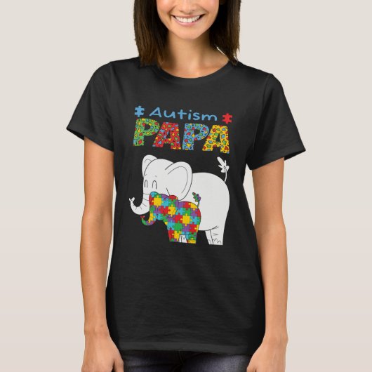 Autism Awareness Dad Father Autistic Kid Awareness Tシャツ (正面)