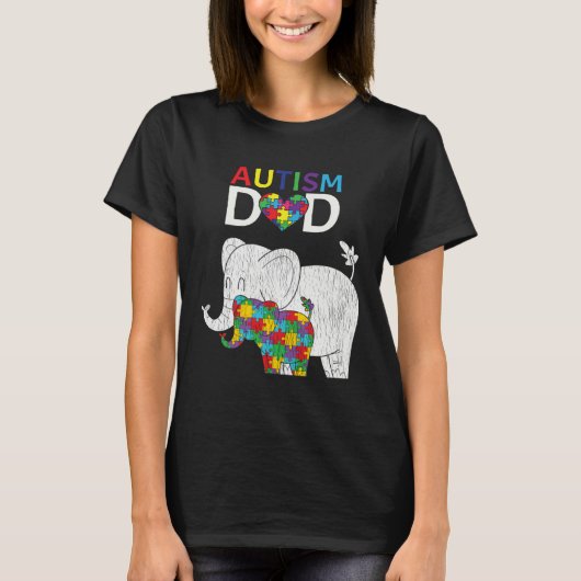 Autism Awareness Dad Father Autistic Kid Awareness Tシャツ (正面)