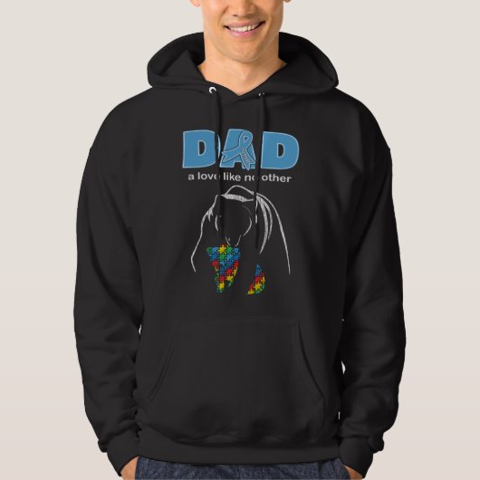 Autism Awareness Dad Father Love Proud Autism Son  パーカ (正面)