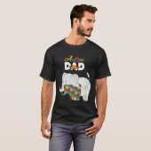 Autism Awareness Dad Proud Autistic Son Daughter E Tシャツ (正面フル)