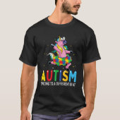 Autism Awareness Dancing Unicorn Puzzle Piece Kids Tシャツ (正面)