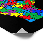 Autism Awareness Day Autistic Child Asl Love Sign  ポスター (角)