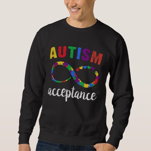 Autism Awareness Day Kids Boys Autistic Child Acce スウェットシャツ (正面)