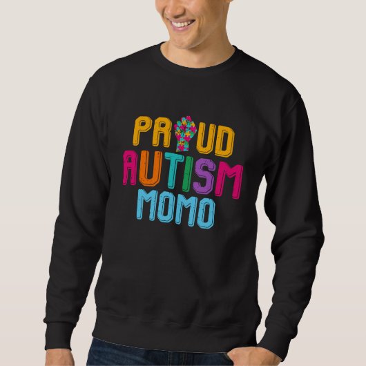 Autism Awareness Day Matching Family Proud Autism  スウェットシャツ (正面)