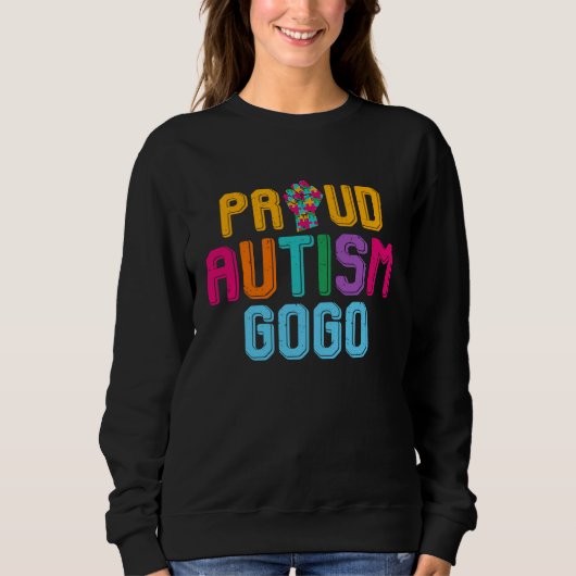 Autism Awareness Day Matching Family Proud Autism  スウェットシャツ (正面)