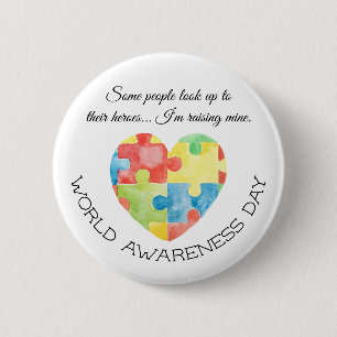 Autism Awareness Day Pinback Button 缶バッジ