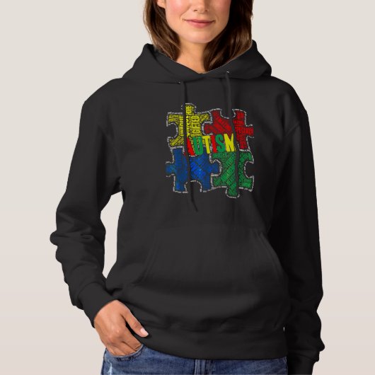 Autism Awareness Design Supporting Spread Kindness パーカ (正面)