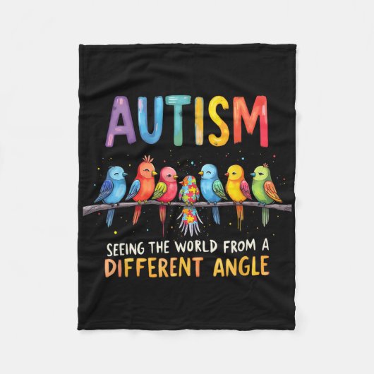 Autism Awareness Different Angle Neurodiversity De フリースブランケット (正面)