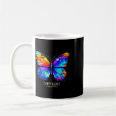 Autism Awareness Different Is Beautiful Butterfly  コーヒーマグカップ (左)