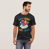 Autism Awareness Different Not Less For Autistic Tシャツ (正面フル)