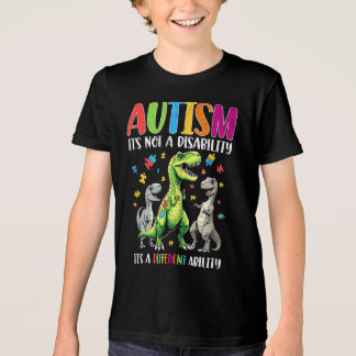 Autism Awareness Dinosaur Different Ability トライブレンドＴシャツ