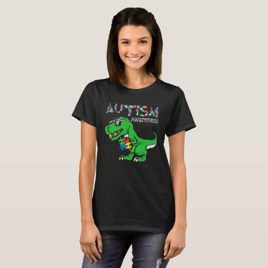 Autism Awareness Dinosaur Its Ok To Be Different B Tシャツ (正面フル)