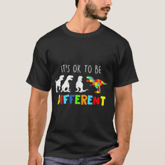 Autism Awareness Dinosaur Kid Boys Its Ok  Tシャツ