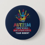 Autism Awareness Educate Advocate Custom 缶バッジ (正面)