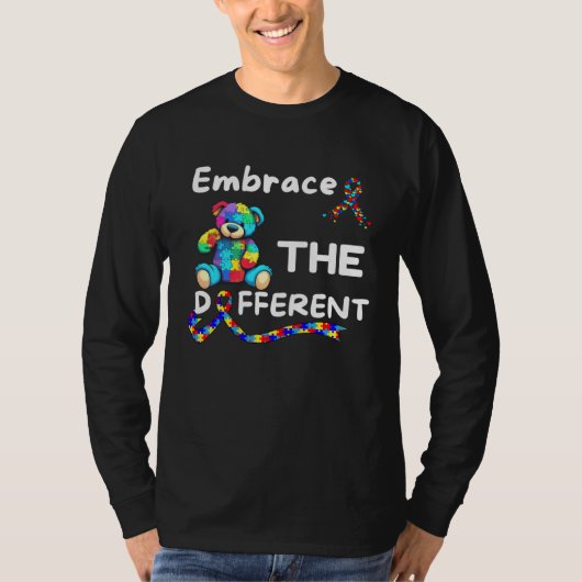 Autism Awareness Embrace The Different Unmasking A Tシャツ (正面)