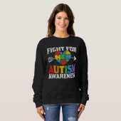 Autism Awareness Fight For Autism Awareness Suppor スウェットシャツ (正面フル)