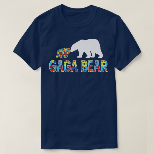 Autism Awareness Gaga Bear Support Autistic Premiu Tシャツ (デザイン正面)