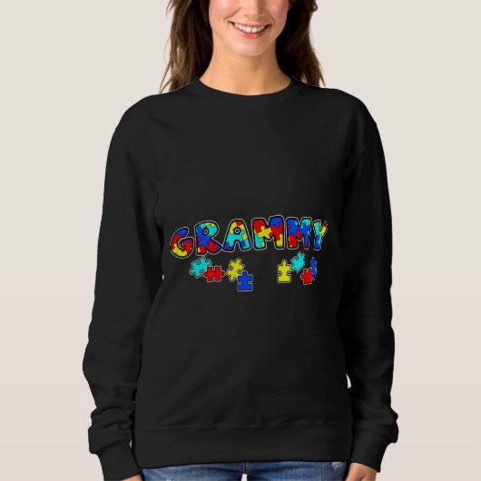 Autism Awareness Grammy Puzzle スウェットシャツ (正面)