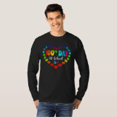 Autism Awareness  Heart 100th Day of School Teache Tシャツ (正面フル)