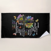 Autism Awareness I Can Only Imagine Jesus Faith ビーチタオル (正面)