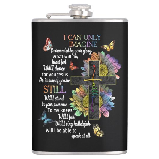 Autism Awareness I Can Only Imagine Jesus Faith フラスク (正面)