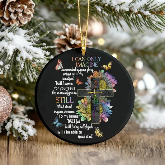 Autism Awareness I Can Only Imagine Jesus Faith T- セラミックオーナメント
