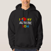 Autism Awareness  I Love My Autistic Son パーカ (正面)