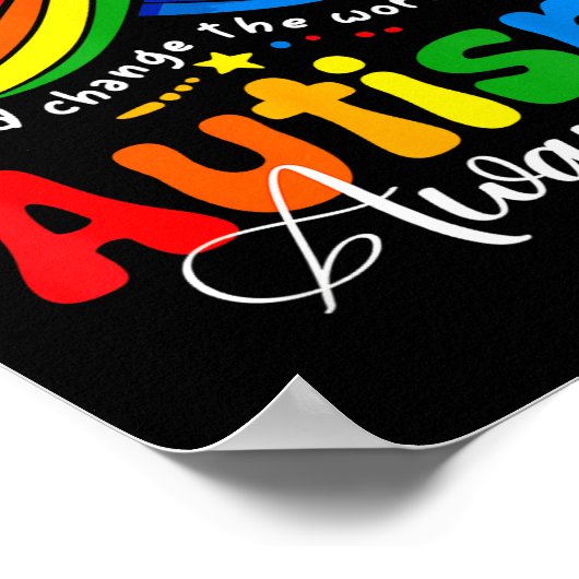 Autism awareness infinity symbol accept understand ポスター (角)