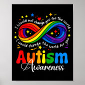 Autism awareness infinity symbol accept understand ポスター (正面)