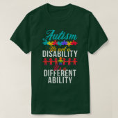 Autism Awareness It's a Different Ability Skeleton Tシャツ (デザイン正面)