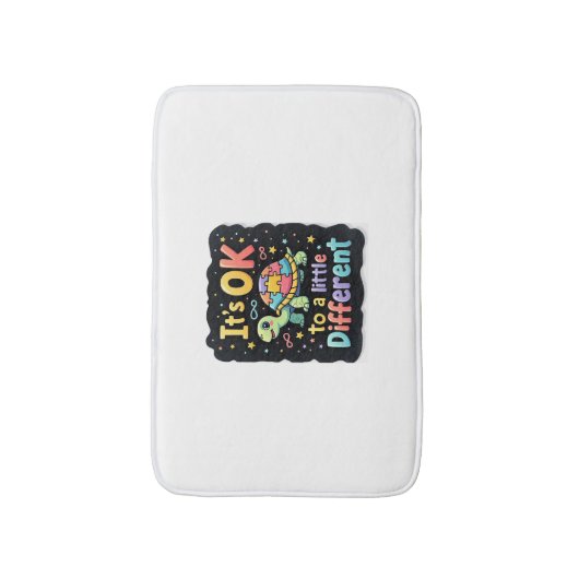 Autism Awareness It's Ok To Be A Little Different  バスマット (正面縦)