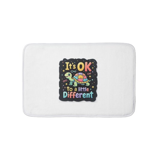 Autism Awareness It's Ok To Be A Little Different  バスマット (正面)