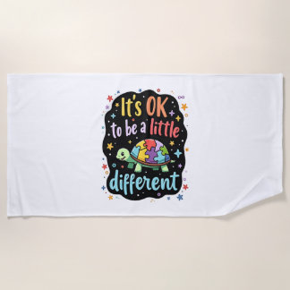Autism Awareness It's Ok To Be A Little Different  ビーチタオル