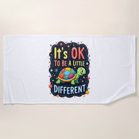 Autism Awareness It's Ok To Be A Little Different  ビーチタオル (正面)