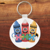 Autism Awareness It's Ok To Be Different Autistic  キーホルダー (正面)