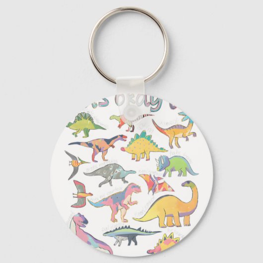 Autism Awareness It's Okay To Be Different Funny D キーホルダー (正面)