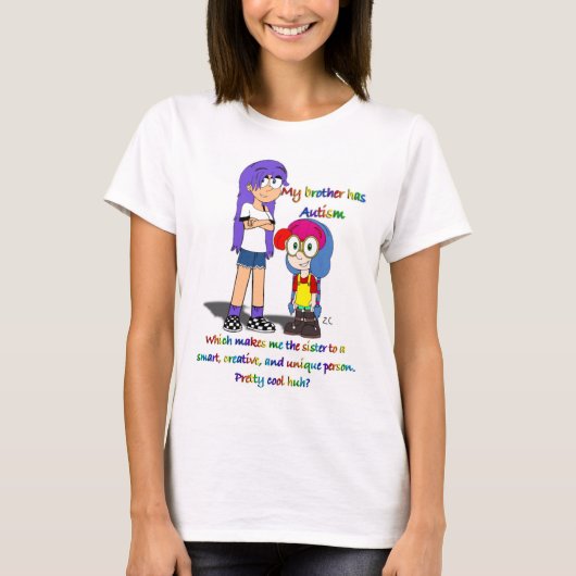 Autism awareness little brother shirt tシャツ (正面)