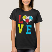 Autism Awareness LOVE Autistic Pride Asperger Prou Tシャツ (正面)