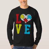 Autism Awareness LOVE Autistic Pride Asperger Prou Tシャツ (正面)