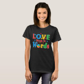 Autism Awareness Love Needs No Words  7 Tシャツ (正面フル)