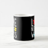 Autism Awareness Love Needs No Words Puzzle Pieces コーヒーマグカップ (中央)