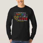 Autism Awareness Love Needs No Words Support Autis Tシャツ (正面)