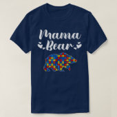 Autism Awareness Mama Bear Puzzle Piece Autistic M Tシャツ (デザイン正面)