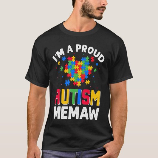 Autism Awareness Matching Family I'm a Proud Autis Tシャツ (正面)