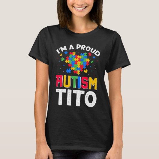 Autism Awareness Matching Family I'm a Proud Autis Tシャツ (正面)