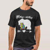 Autism Awareness Maw Maw Bear Support Autistic Par Tシャツ (正面)
