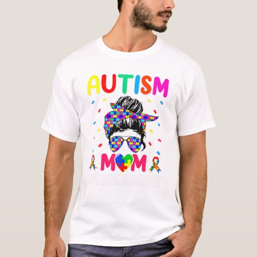 Autism Awareness Mom Life Tシャツ (正面)